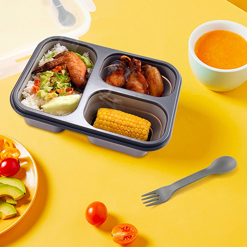 New Product Ideas 2023 Collapsible Silicone Food Lunch Containers Silicone Kids Bento Lunch Box With Compartments